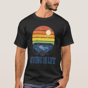 Het duiken is het leven  scuba duiken t-shirt