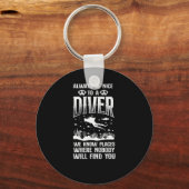 Het duiken van scuba is altijd aardig voor een dui sleutelhanger (Voorkant)