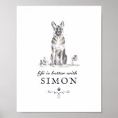 Het Duitse herderleven is beter met een aangepaste Poster (Voorkant)