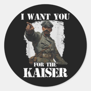 Het Duitse leger 1. WK Kaiserreich Otto von Bismar Ronde Sticker