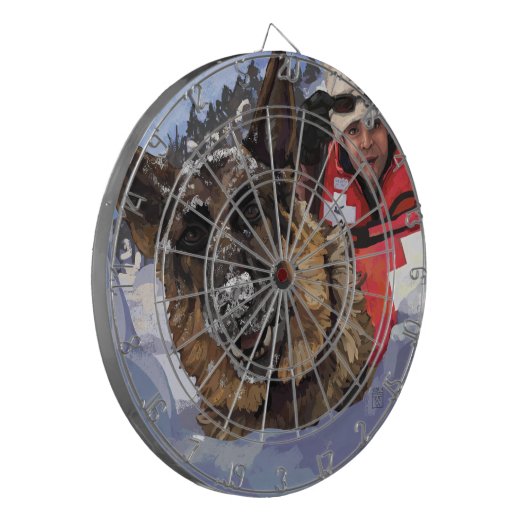 Het Duitse Schapenonderzoek en Redding in de sneeu Dartbord (Voorkant Links)