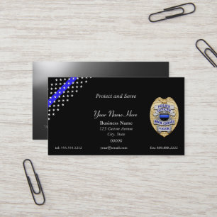Het dunne Kenteken van de Politie van Blue Line en Visitekaartje