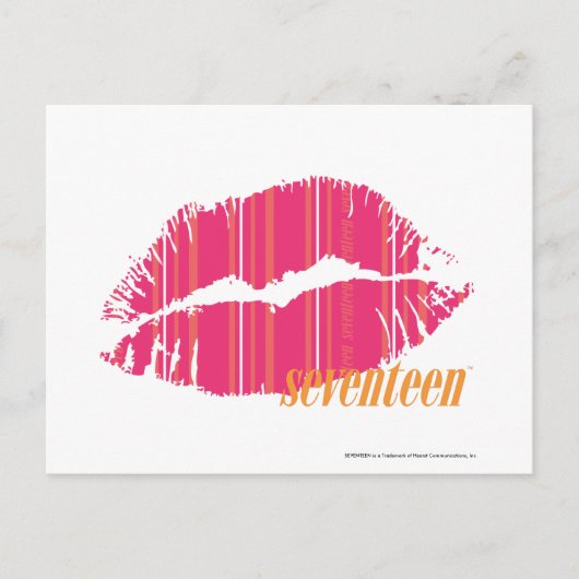 Het dunne Magenta van Strepen Briefkaart (Voorkant)