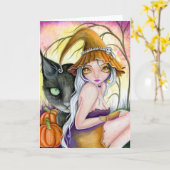 Het Duo van Halloween - lege kaart (Gele Bloem)