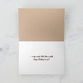 Het Dutje van de Kat van de verjaardag Kaart (Binnen)