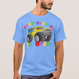 Het duwen in de tweede klasse Monster vrachtwagen T-shirt