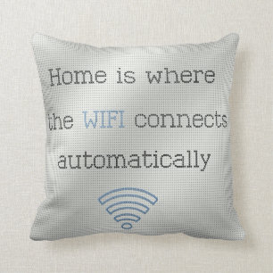 Het dwars Sierkussen van WIFI van het Huis van de