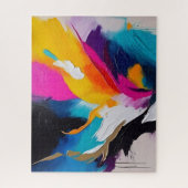 Het dynamische Abstracte Olieverfschilderij, Dikke Legpuzzel (Verticaal)