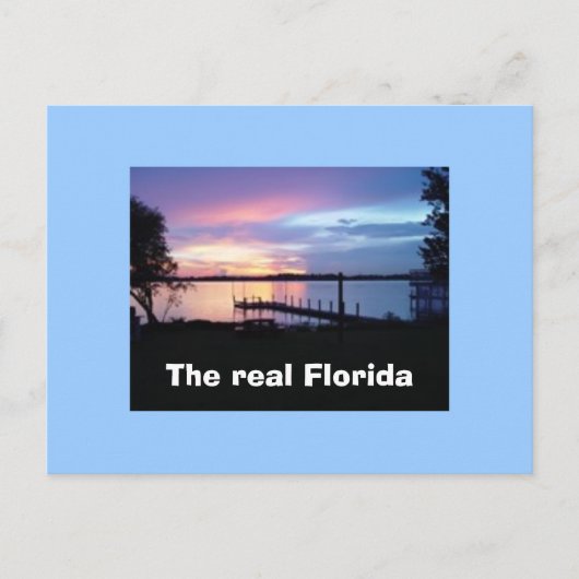 Het echte briefkaart van Florida (Voorkant)