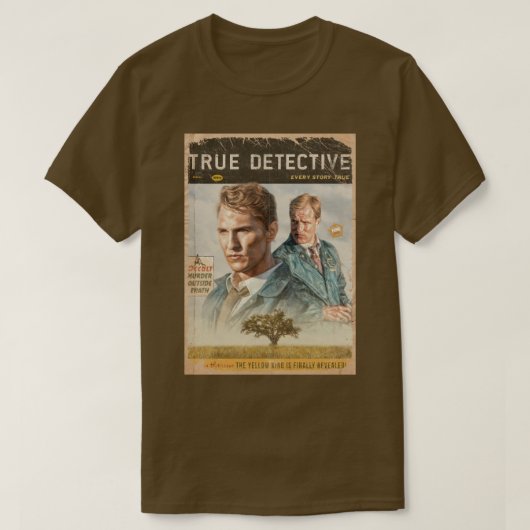 Het echte detectiveseizoen t-shirt (Design voorkant)