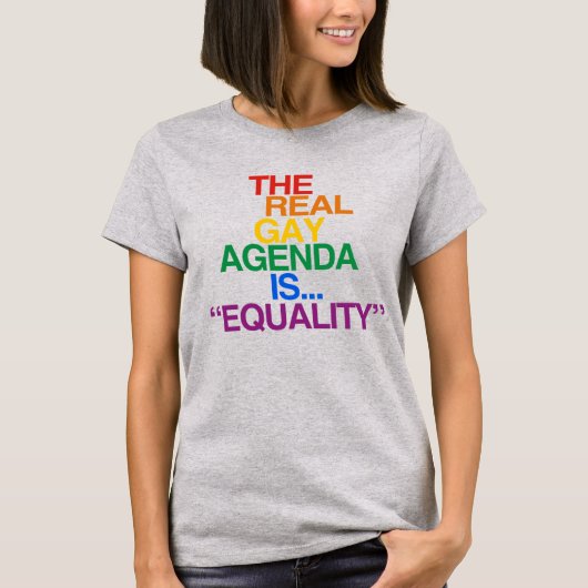 HET ECHTE GAY AGENDA T-shirt (Voorkant)