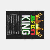 Het echte Juneteenth Fleece Deken (Voorkant (Horizontaal))