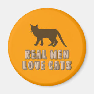 Het echte Man houdt van Katten Magneet