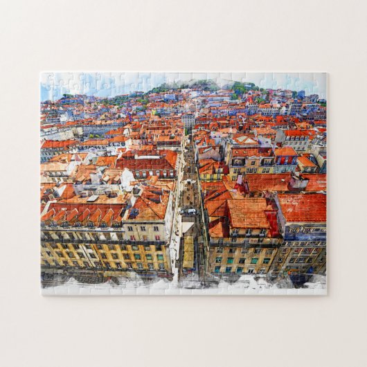 Het echte Portugal-Lissabon Legpuzzel (Horizontaal)