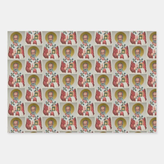 Het echte Sinterklaas / St. Nicholas inpakpapier (Voorkant)