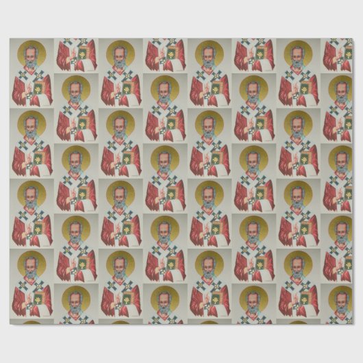 Het echte Sinterklaas / St. Nicholas inpakpapier (Vlak)