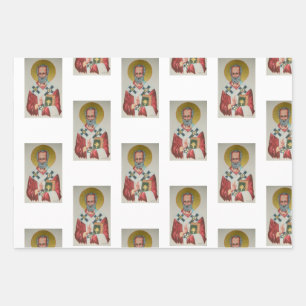 Het echte Sinterklaas / St. Nicholas inpakpapier Vel