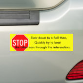 het echte stopteken bumpersticker (Op auto)