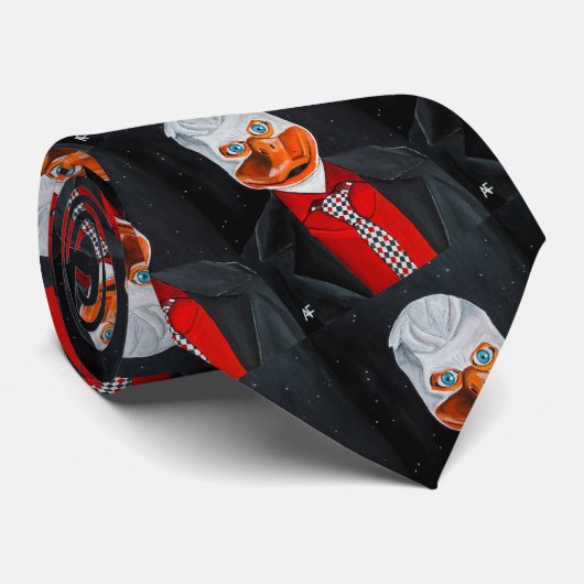 Het eendenschilderij van Alfred Fox Stropdas (Opgerold)