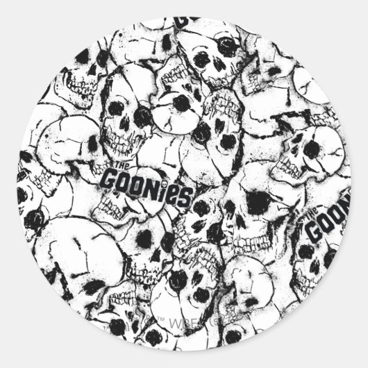 Het eenoige Willy Skull Pattern van Goonies Ronde Sticker (Voorkant)