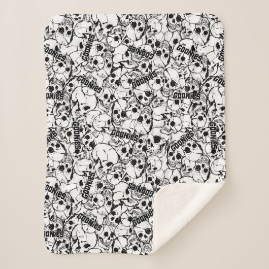 Het eenoige Willy Skull Pattern van Goonies Sherpa Deken (Voorkant)