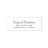 Het eenvoudige Adres van de Terugkeer van de Weduw Rubberstempel (Afrduk)