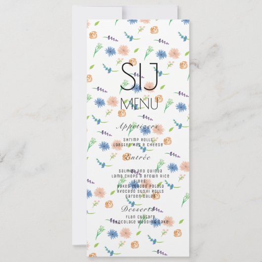 Het Eenvoudige Botanische Menu van de Waterverf va (Voorkant)