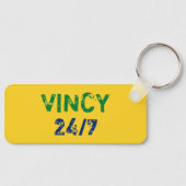 Het Eenvoudige Citaat van Vincy met Groene en Blau Sleutelhanger (Voorkant)