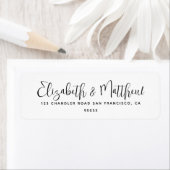 Het eenvoudige Moderne Minimalistische Adres van d Etiket (Insitu)