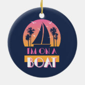 Het eenzame eiland - ik ben op een boot keramisch ornament (Achterkant)