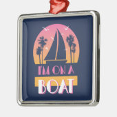 Het eenzame eiland - ik ben op een boot metalen ornament (Links)