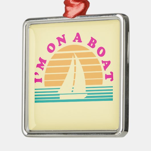 Het eenzame eiland op een boot metalen ornament (Links)