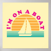 Het eenzame eiland op een boot poster (Voorkant)