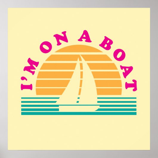 Het eenzame eiland op een boot poster (Voorkant)