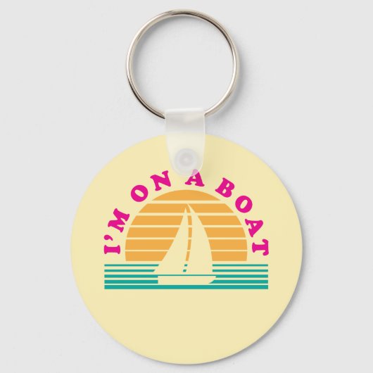 Het eenzame eiland op een boot sleutelhanger (Voorkant)