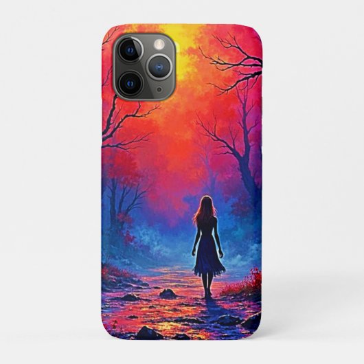 Het eenzame ontwerp van Magical Forest Girl Case-Mate iPhone Case (Achterkant)