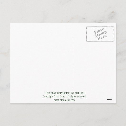 Het eerste Briefkaart van Kerstmis van Fairyphoria (Achterkant)