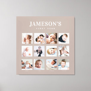 Het eerste jaar van de conservatieve baby: het kal canvas afdruk