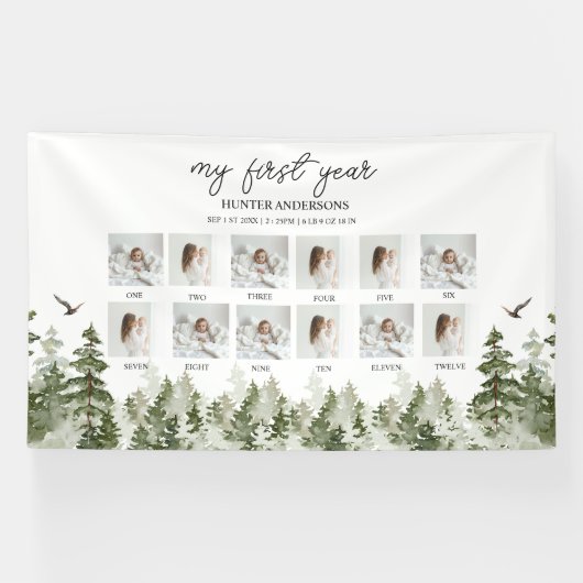 Het eerste jaar van het moderne hertenbos in Baby Spandoek (Horizontaal)