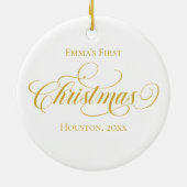 Het eerste kerst Ornament van de pasgeboren baby (Achterkant)