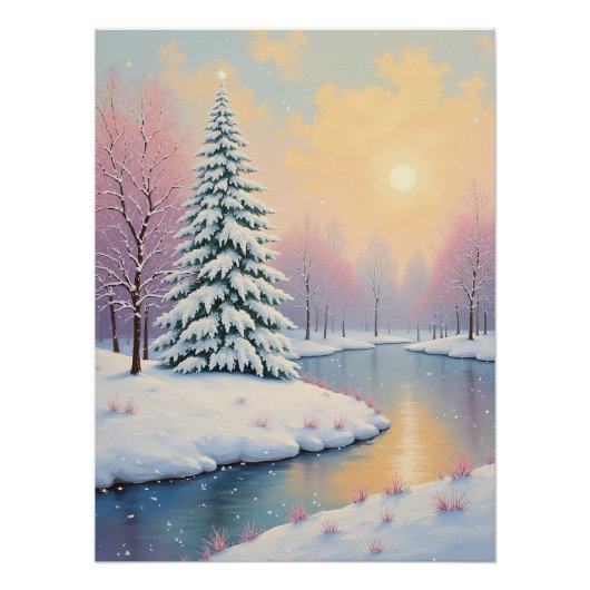 Het eerste licht van de winter perfect poster (Voorkant)