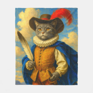 Het eerste mes van de koning   Een Musketeer Cat H Fleece Deken