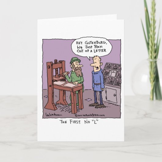 Het eerste nummer "L" Feestdagen Kaart (Voorkant)