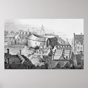 Het Eerste Theater van het Wereldbol of het Theate Poster