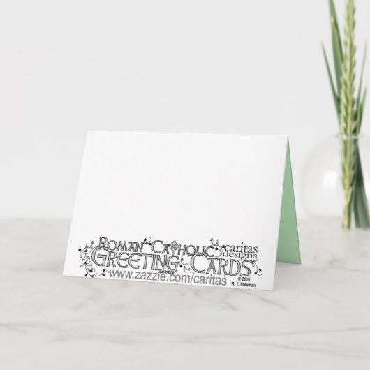 Het eerste Traditionele Wenskaart van de Heilige Kaart (Achterkant)