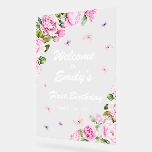 Het eerste verjaardagsbord van acryl acryl bord (Hoek)