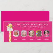 Het eerste verjaardagsjaar van een baby kaart (Voorkant / Achterkant)