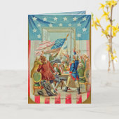 Het eerste  Wenskaart van 4 juli Kaart (Gele Bloem)