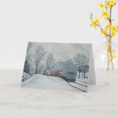 Het eerste Wenskaart van de Sneeuw Kaart (Gele Bloem)