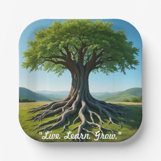 Het eeuwige symbool van Natuur" Papieren Bordje (Voorkant)